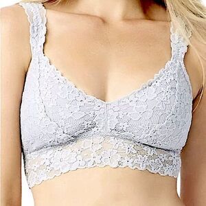 Convertible Bralette Medium Juniors Soft Silver New Lace Y2K Coquette